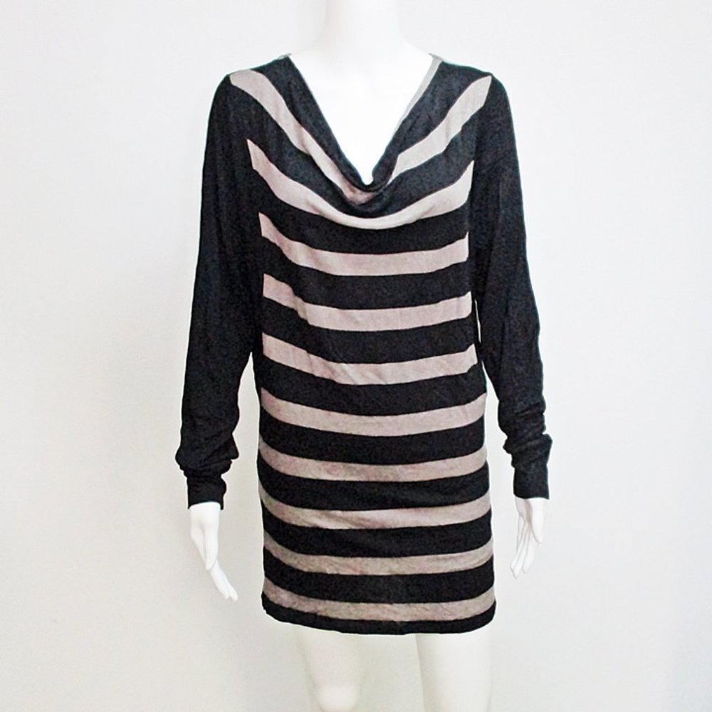 Red Haute Striped Bodycon Sheath Knit Dress Tunic